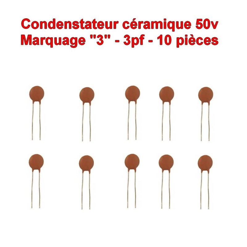 10x Condensateur Céramique 2 - 2pf - 50v - 102con222