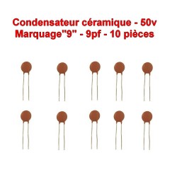 10x Condensateur Céramique 9 - 9pf - 50v - 103con232