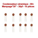 10x Condensateur Céramique 30 - 30pf - 50v - 103con236