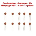 10x Condensateur Céramique 152 - 1.5nf - 50v - 104con251