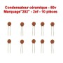 10x Condensateur Céramique 202 - 2nf - 50v - 105con255
