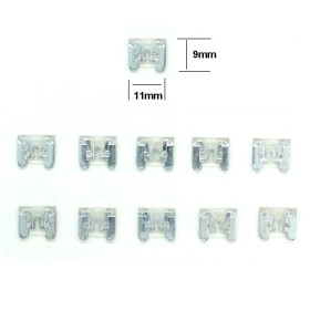 10x ultra mini Fusibles Lame 15A  11x9mm  - 124fus237