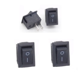 2x mini Commutateur PBS-110 Noir - switch - 0.5A - 250V