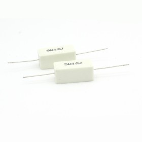 2x Résistance Céramique 5w - 1ohm Ciment bobinée Axial  