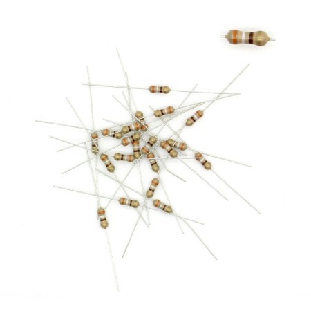 20x Résistances carbone ¼W - 0.25w - 5% - 390R - 390ohm 390 ohm