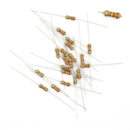 20x Résistances carbone ¼W - 0.25w - 5% - 33kohm - 33k ohm