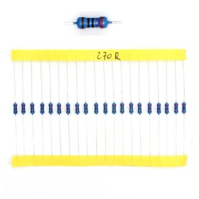 20x Résistances métal ¼W - 0.25w - 1% - 270R - 270ohm 270 ohm - 57res133