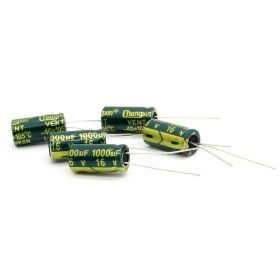 5x Condensateur chimique 1000uF 16V 8x16mm - 64con163