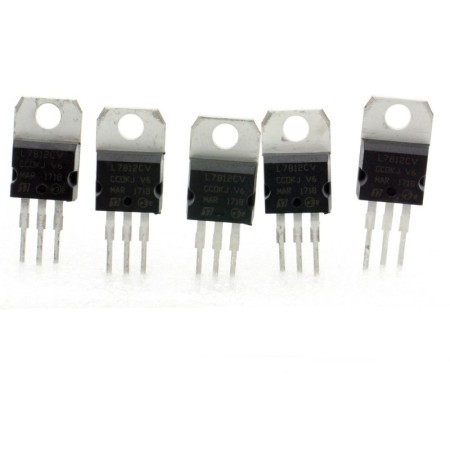 5x L7812cv régulateur de tension 12v - TO-220 - 120reg001