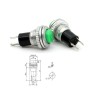 2x Commutateur DS-316 vert - switch - bouton poussoir - 0.5A - 250V