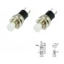 2x Commutateur PBS-110 blanc - switch - bouton poussoir - 0.5A - 250V 