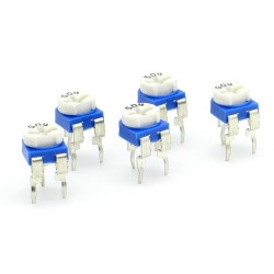 5x Trimmer 504 - 500k ohms - 100mW Resistance Variable Rm-65