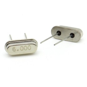 Crystal MEC HC-49S 6.000 MHz  Low Profile - ROHS - 2 pièces 