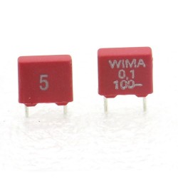 2x Condensateur film PET WIMA 100nF 100V 5% - MKS2 - 107con275