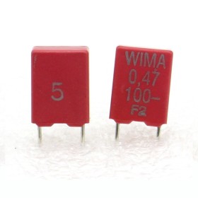 2x Condensateur Film Box PET WIMA 0.47uF 100V 5% - MKS2 - 107con284