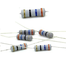 5x Résistance métal oxyde 1w - 36R - 36ohm - 5% 