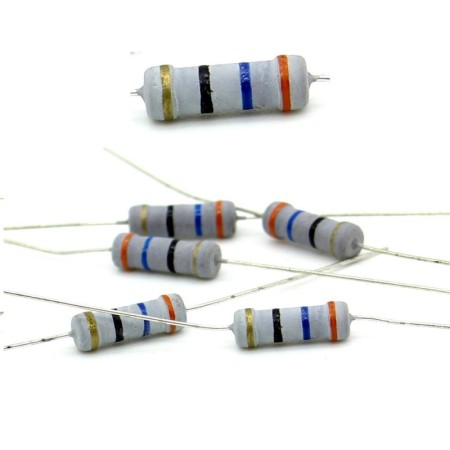 5x Résistance métal oxyde 1w - 36R - 36ohm - 5% - 118res202