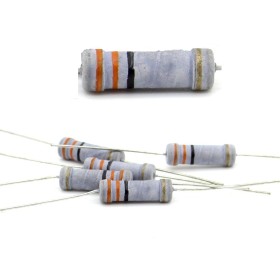 5x Résistance métal oxyde 2w - 33R - 33ohm - 5% - 119res214