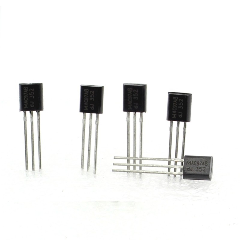 5x Triac MAC97A8 97A8 bi-directional 600V 0.6A - To-92 - PhilipS