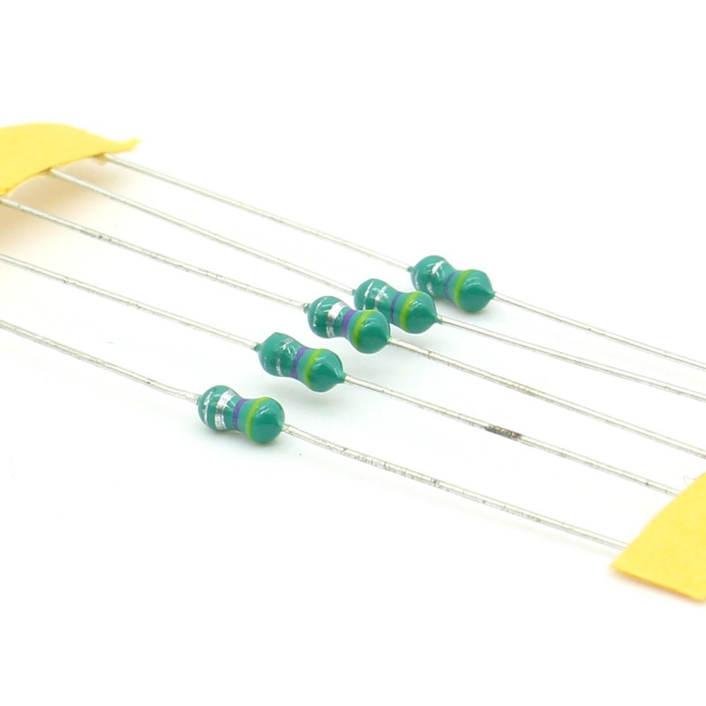 131ind009 5x Inductance 0.82uH ±10/% Axial TOP-VIEW COILS