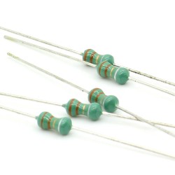 5x Inductance 3.3uH ±10% Axial - TOP-VIEW COILS
