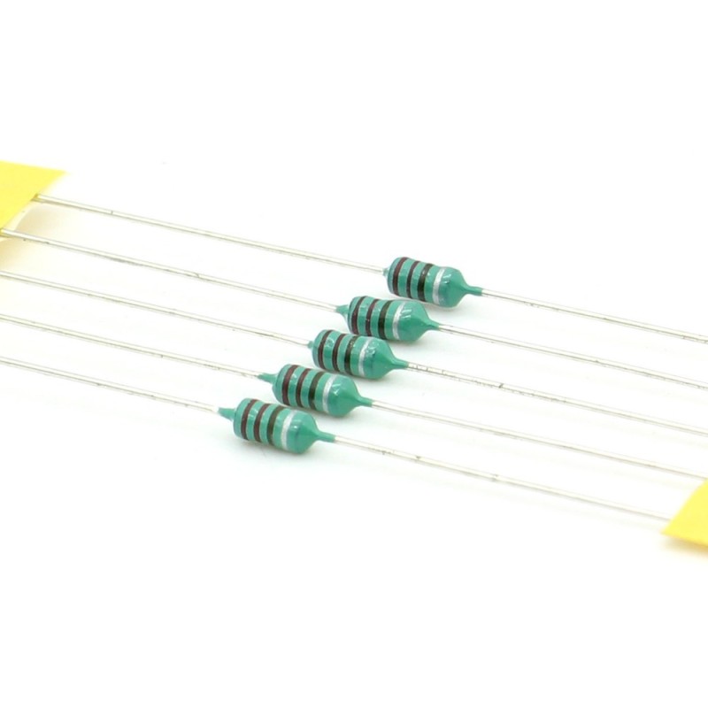 5x Inductance 120uH ±10% Axial - TOP-VIEW COILS 