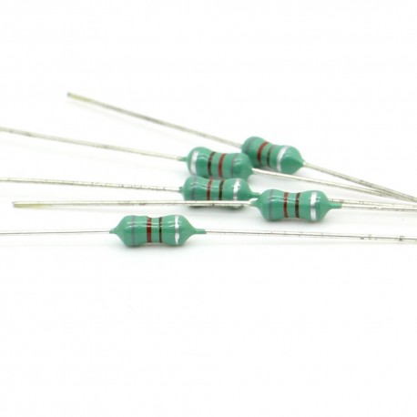 5x Inductance 820uH ±10% Axial - TOP-VIEW COILS