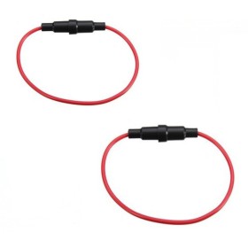 2x Porte fusible verre 6x30mm AGC - Fils 22 AGW -  250v