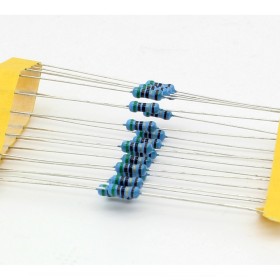 20x Résistances métal ¼W - 0.25w - 1% -  51ohm - 51R