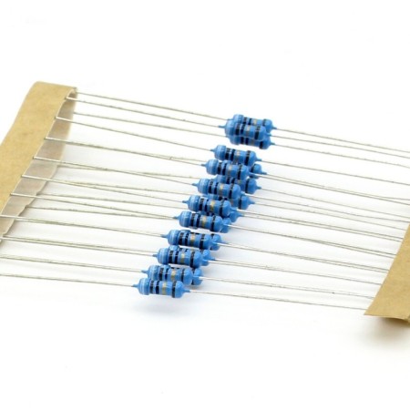20x Résistances métal ¼W - 0.25w - 1% -  91ohm - 91R 