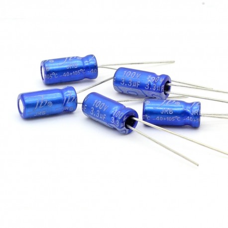 5x Condensateur electrolitique JB Capacitors radial 3.3uF 100V 5x11mm 