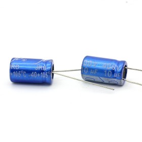 2x Condensateur 10uf 400v 10x16mm - P:5mm - JB - 155con358