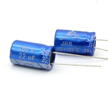 2x Condensateur 22uf 250v 10x17mm - P:5mm JB Capacitors - 156con362