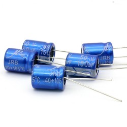 5x Condensateur electrolitique JB capacitors 150uF 50V 10x12mm
