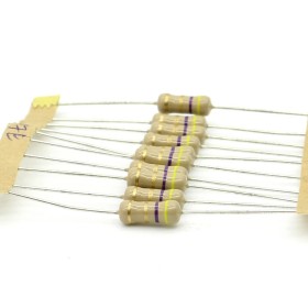 10x Résistance Film Carbone 1w - 4.7 ohm  - 4r7  - 5% - Royal OHM 
