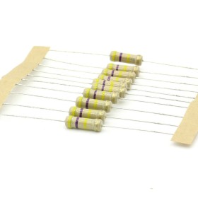 10x Résistance Film Carbone 1w - 470k ohm  - 470kohm  - 5% - Royal OHM