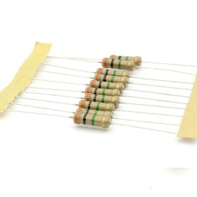 10x Résistance Film Carbone 1w - 3M ohm  - 3Mohm  - 5% - Royal OHM 
