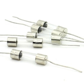 5x Fusibles verre  F0.5A - 250v - 5x20mm - Rapide - a souder 