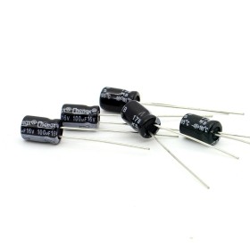 5x Condensateur chimique radial 100uF 16V 6x8mm - 202con023