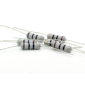 5x Résistance métal oxyde 1w - 10R - 10ohm - 5% - 194res490