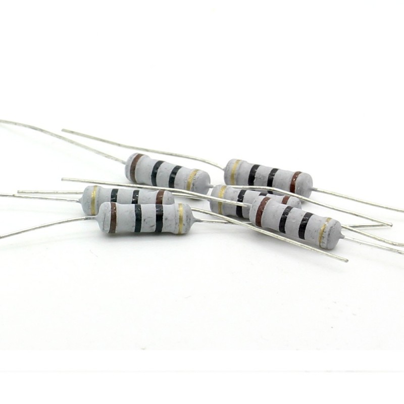 5x Résistance métal oxyde 1w - 10R - 4.3ohm - 5% 