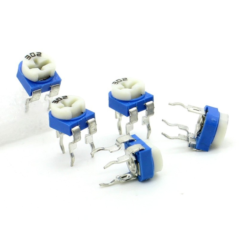 5x Trimmer 302 - 3K ohm - 0.1W Resistance Variable Rm-65