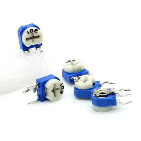 5x Trimmer 102 - 1k ohm - 0.1W Resistance Variable Rm-63 - 198pot062