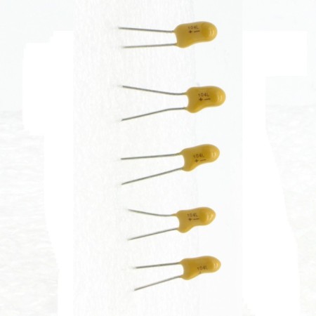 5x Condensateur Tantale AVX  0.1uF - 35v - 85con412