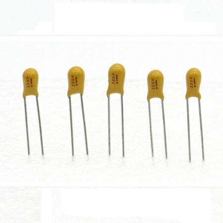 5x Condensateur Tantale AVX  3.3uF - 25v - 335 -  radial