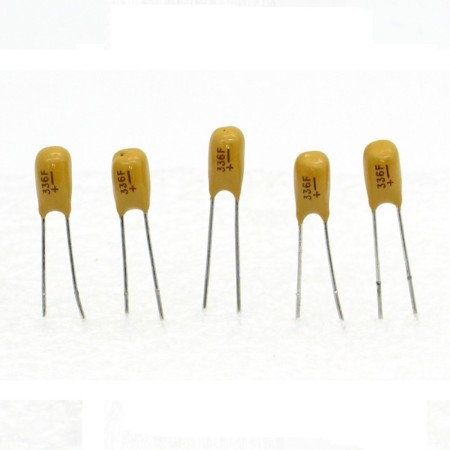 5x Condensateur Tantale AVX  33uF - 16v - 336 -  radial 
