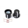 2x Bouchon potentiomètre 6mm plastique blanc