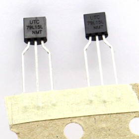 2x 79L15 - 79L15L UTC - Regulateur Tension -15V 0.1A TO-92 