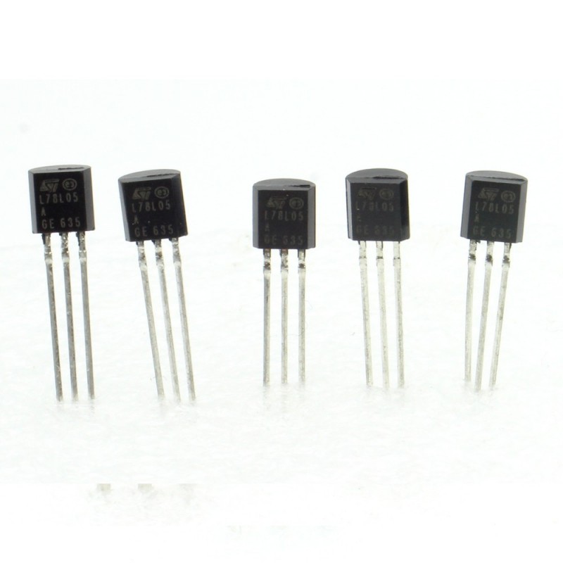 3-pin TO-220 1.5 A 5 V 5 x STMicroelectronics L7805CV linéaire Régulateur de tension