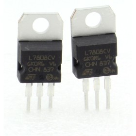 2x L7808CV - L7808 - 8V - 1.5A - Régulateur Tension - ST - 207IC014